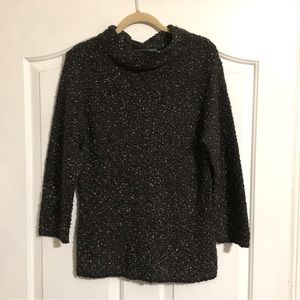 Antonio Milani Womens black & white textured sweater size Large